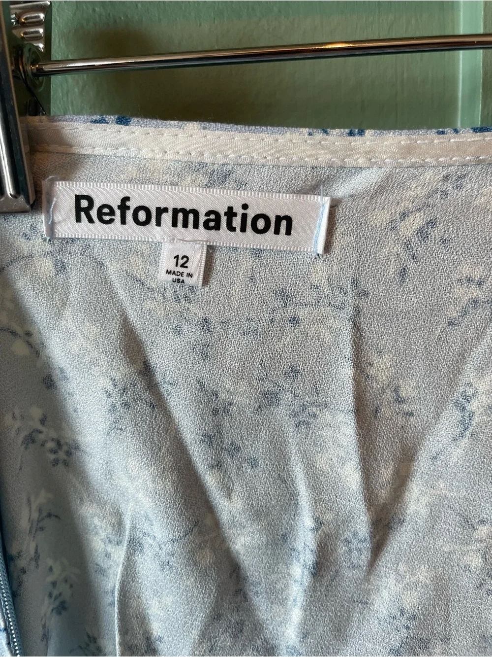 Reformation 'Margot' Blue Skirt - Picture 6 of 8